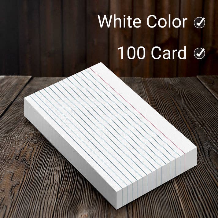 Three Leaf 100 Ct. Index Cards Ruled , White (Pack of 40)