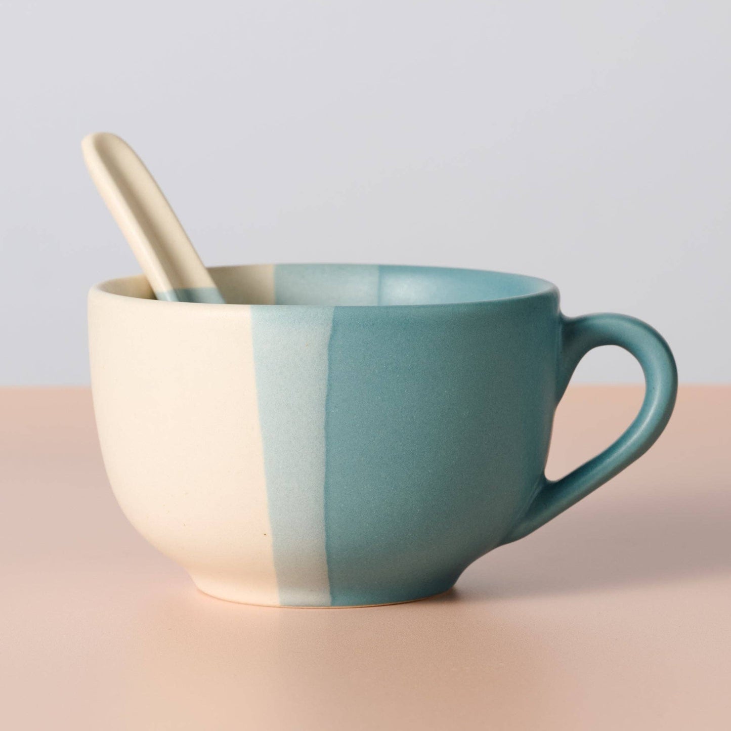 Ten Thousand Villages - Pheeka Striped Jumbo Mug with Spoon