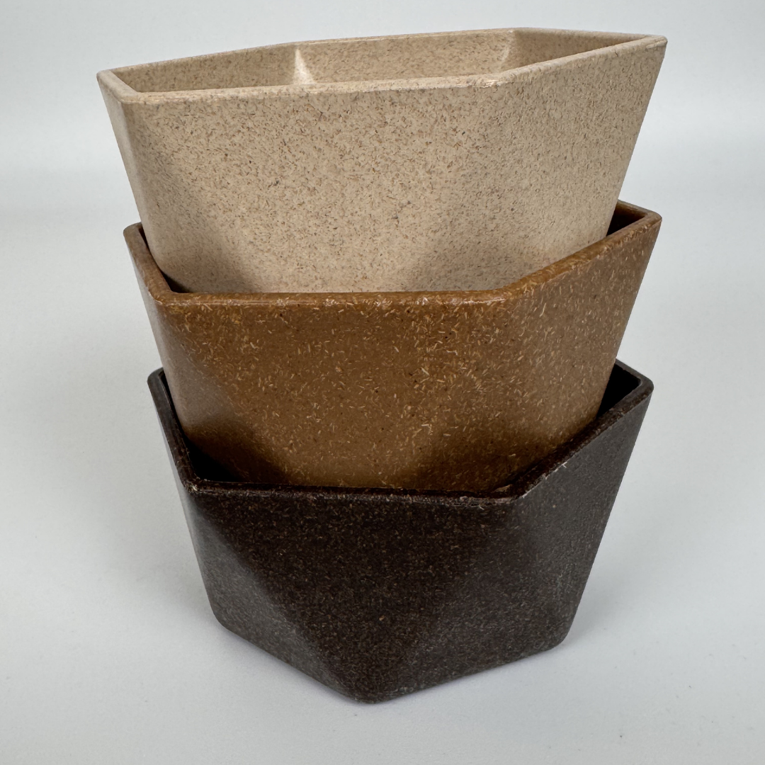 Loopy Products - Sustainable 6 Oz Hex Reusable Snack Bowl Ombre Color Assort.