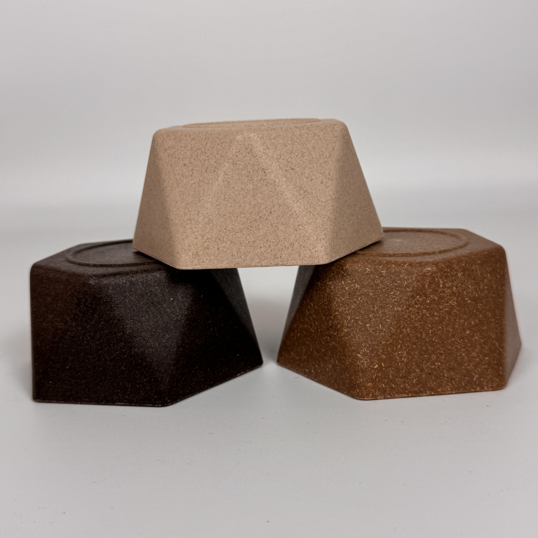 Loopy Products - Sustainable 6 Oz Hex Reusable Snack Bowl Ombre Color Assort.