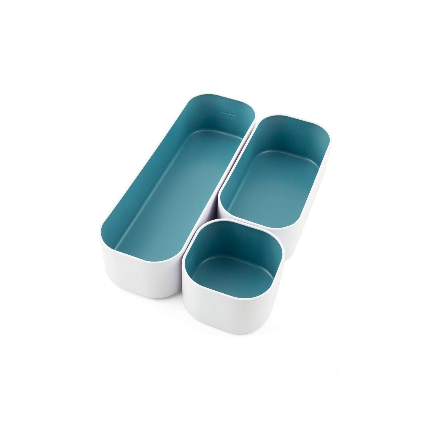 Metal stacking bins + drawer organizers sets of 3 small 2"