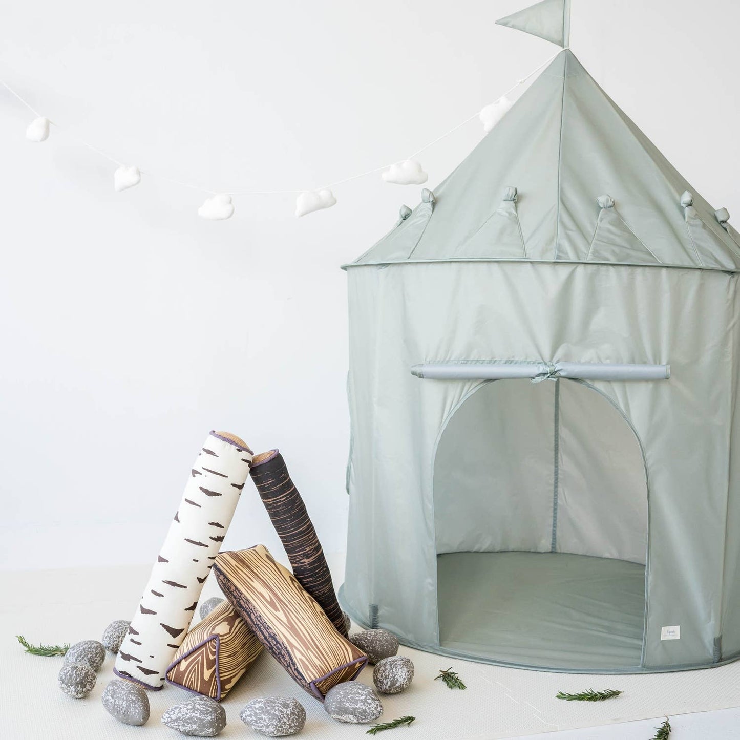 3 Sprouts - Kids Play Tent Castle with Recycled Fabric - Solids