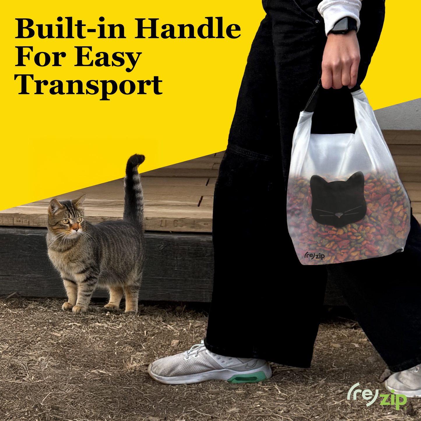 Reusable Roll Top Cat Food Storage Bag - Medium