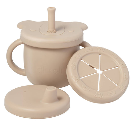 Ali+Oli - Toddler Cup Set (4-in-1) – Sippy, Straw, Snack, Open Cup