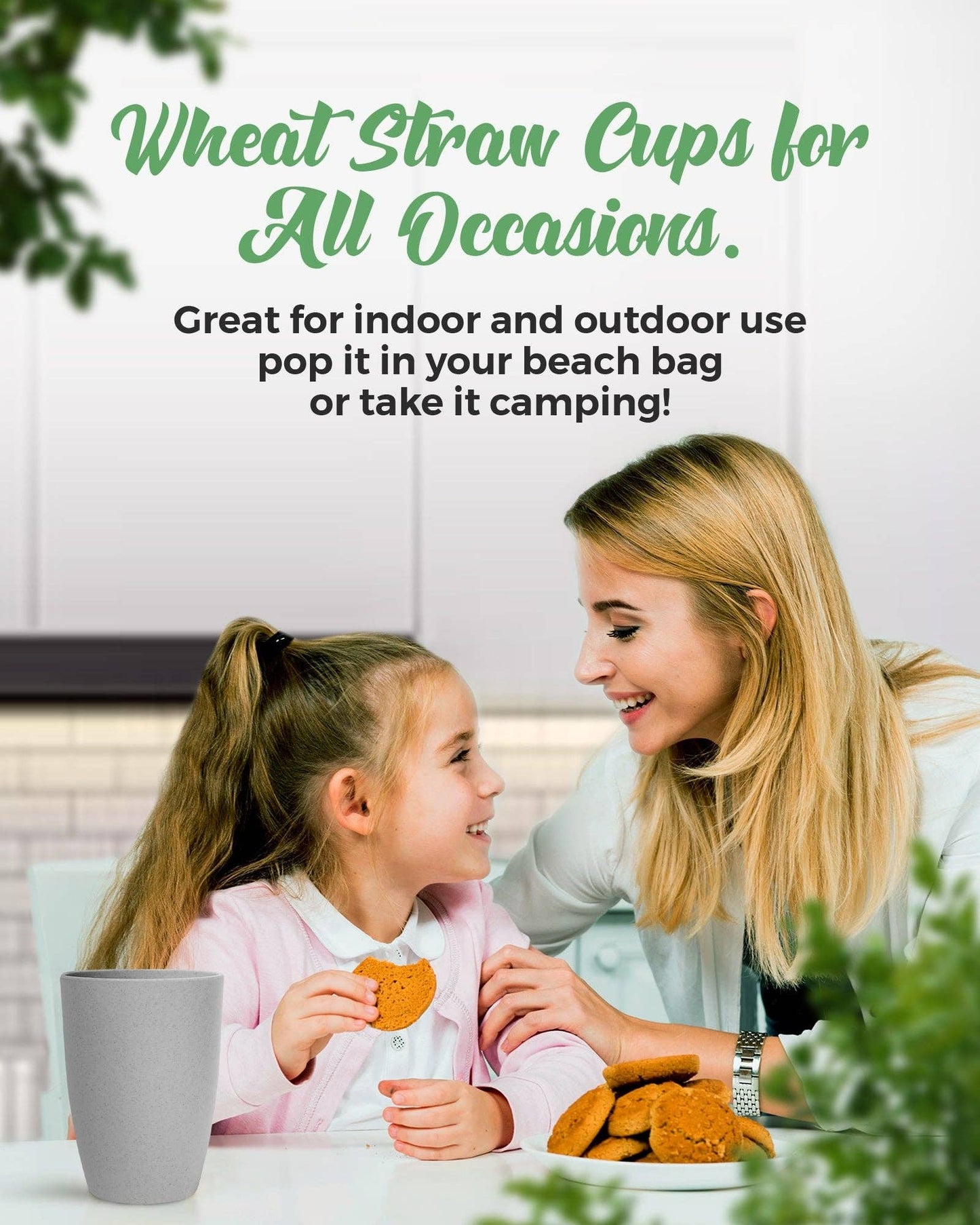 Greendish - Eco-Friendly Wheat Straw Drinking Cups Sets Lightweight