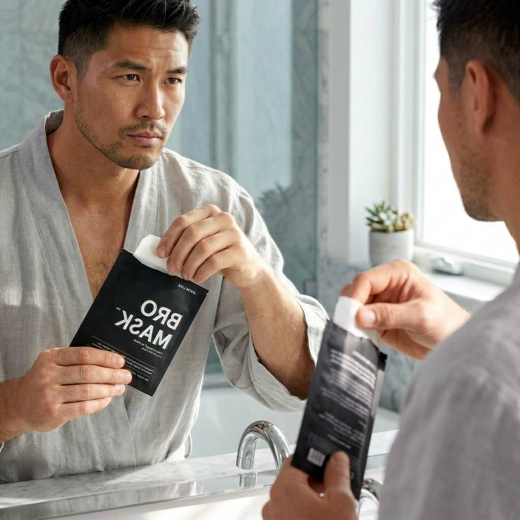 BRO MASK Hydrogel Face Mask Sheet Mask for Men (Single)
