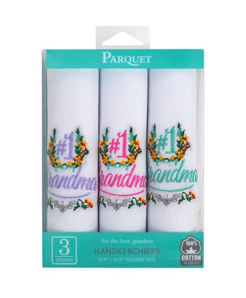 Women's "#1 Grandma" Handkerchiefs 3pcs