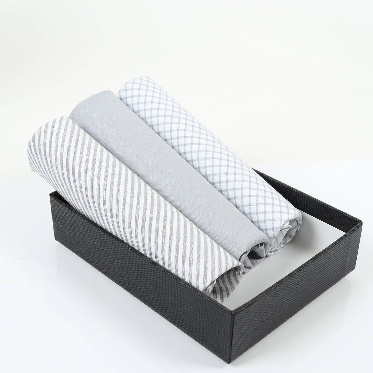 Men's Boxed Fancy Cotton Handkerchiefs 3pcs Set