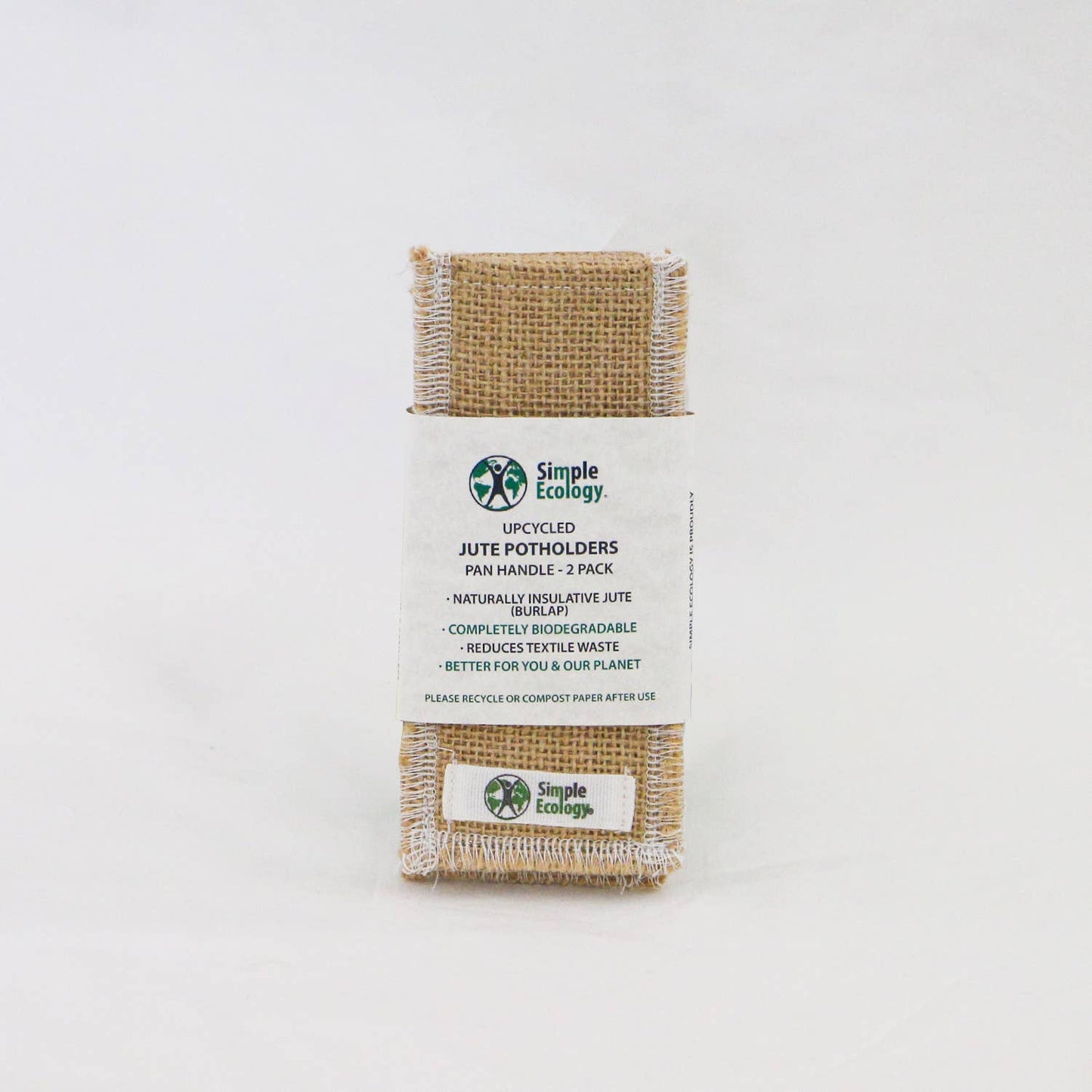 Simple Ecology - Upcycled Jute Potholders - Simple Ecology