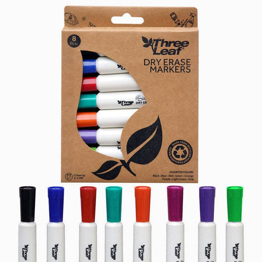 Three Leaf Dry Erase Marker 8 Ct.,Pack Of 72, Assorted Color
