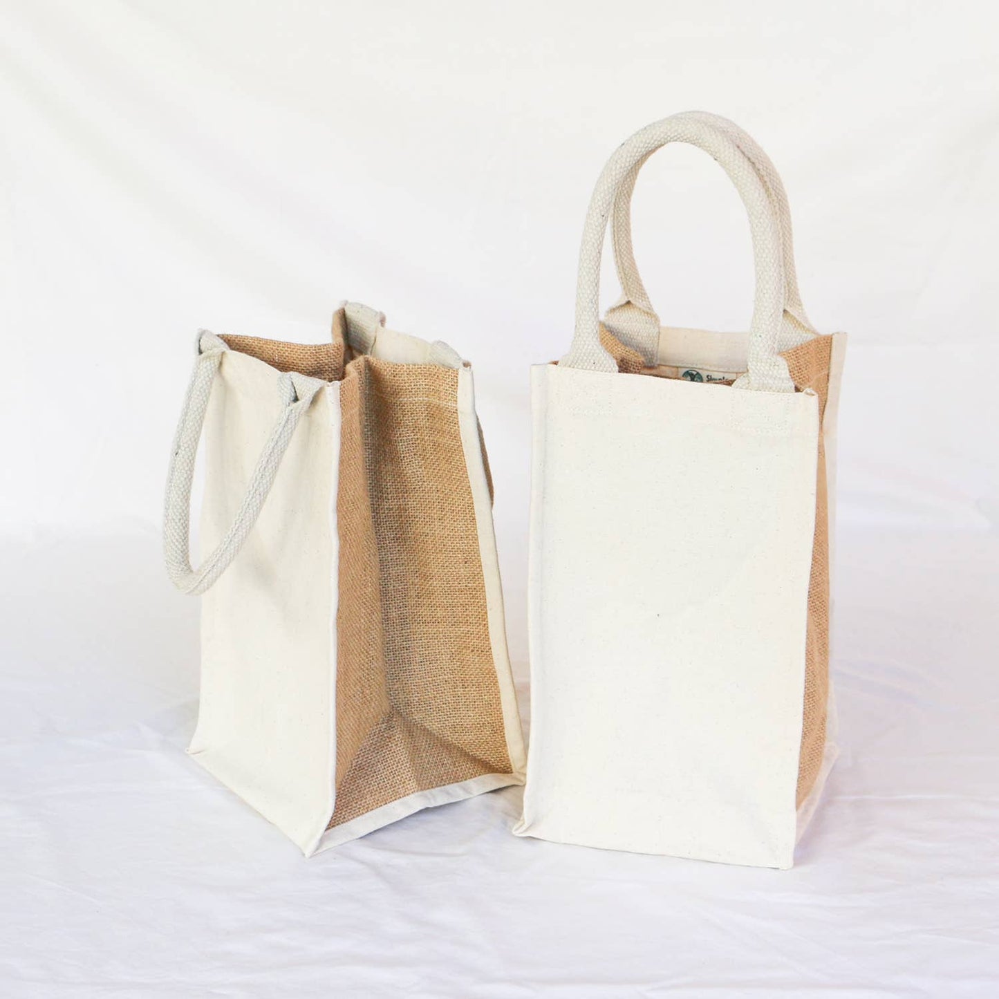 Simple Ecology - Canvas & Jute 4 Pocket Wine Tote - Simple Ecology