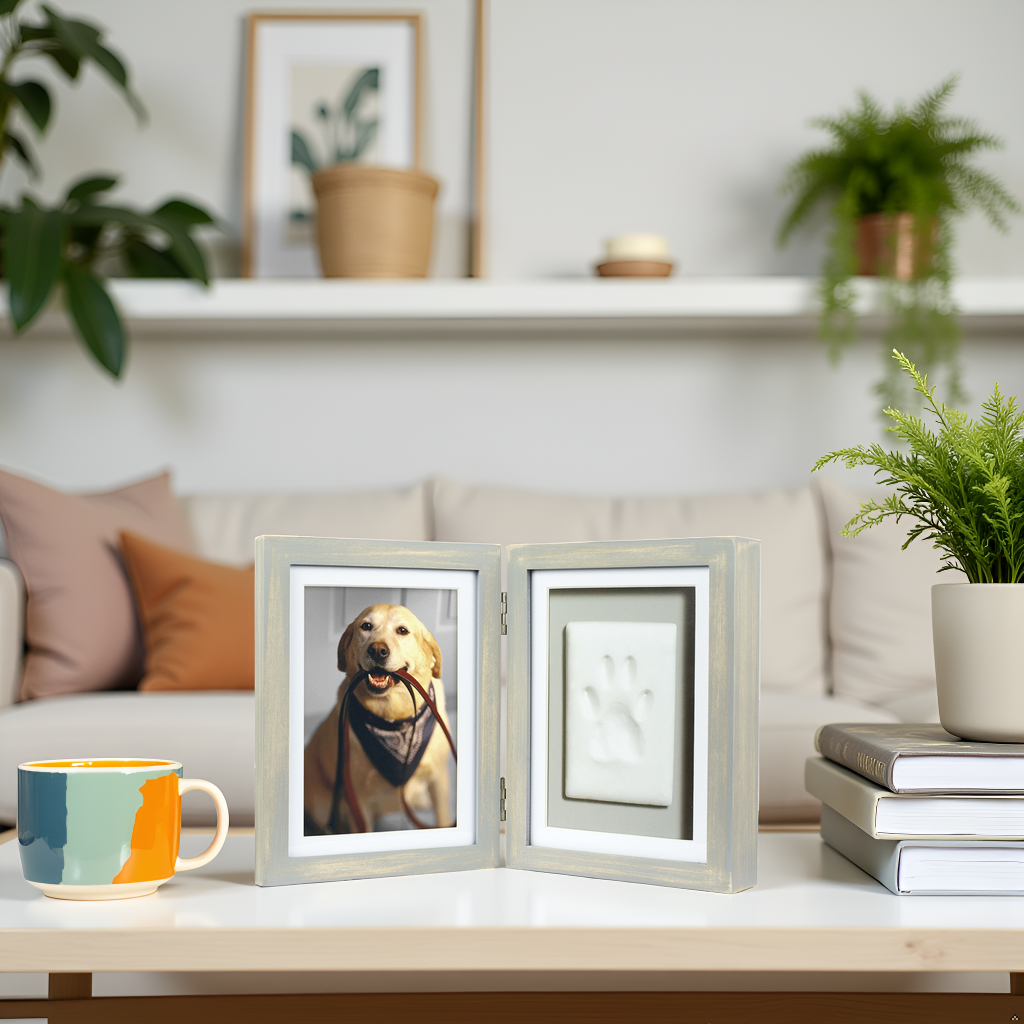 Pearhead - Pawprints Keepsake Photo Frame & Clay Impression Kit