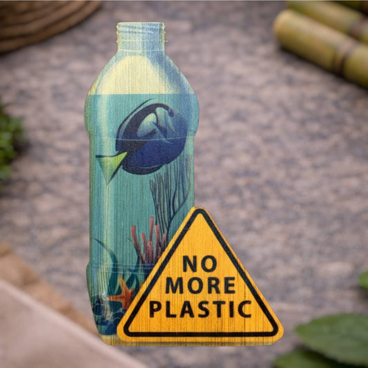 Bamboo Wood Stickers - No More Plastic