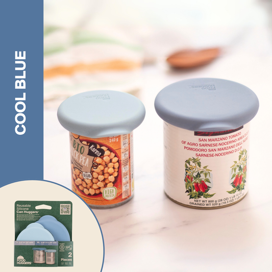Reusable Silicone Can Huggers  Cool Blue (Set of 2)