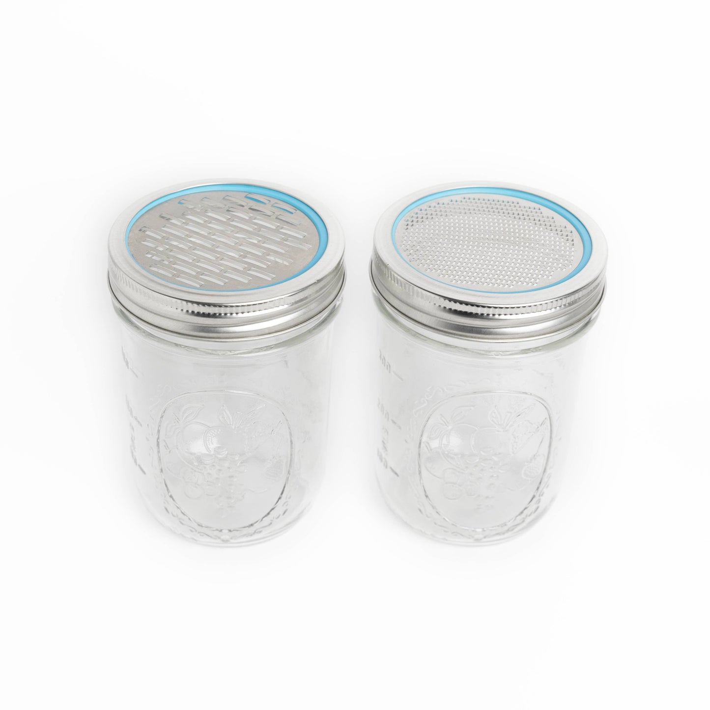 Fox Run Brands - Jarware Stainless Steel Citrus Zester and Cheese Grater Lids