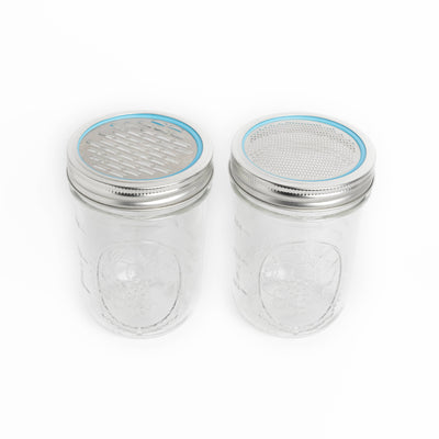 Fox Run Brands - Jarware Stainless Steel Citrus Zester and Cheese Grater Lids