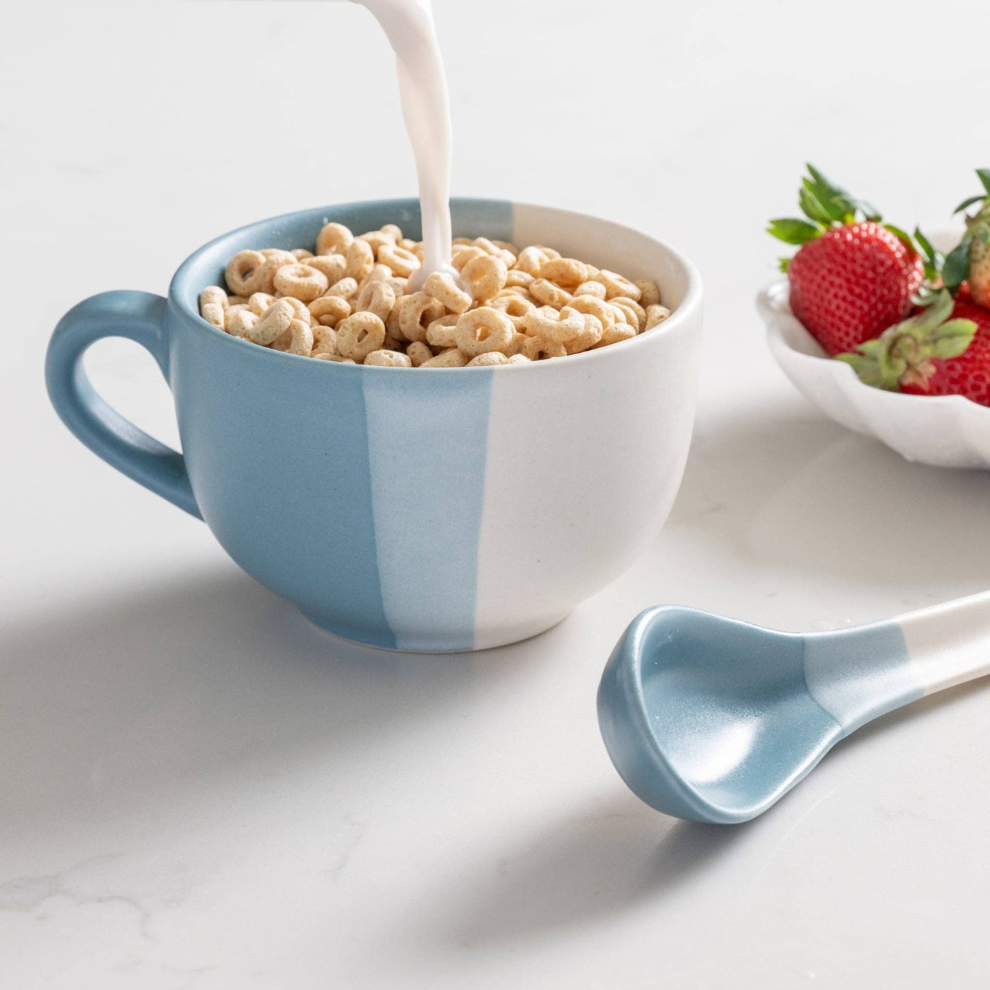 Ten Thousand Villages - Pheeka Striped Jumbo Mug with Spoon