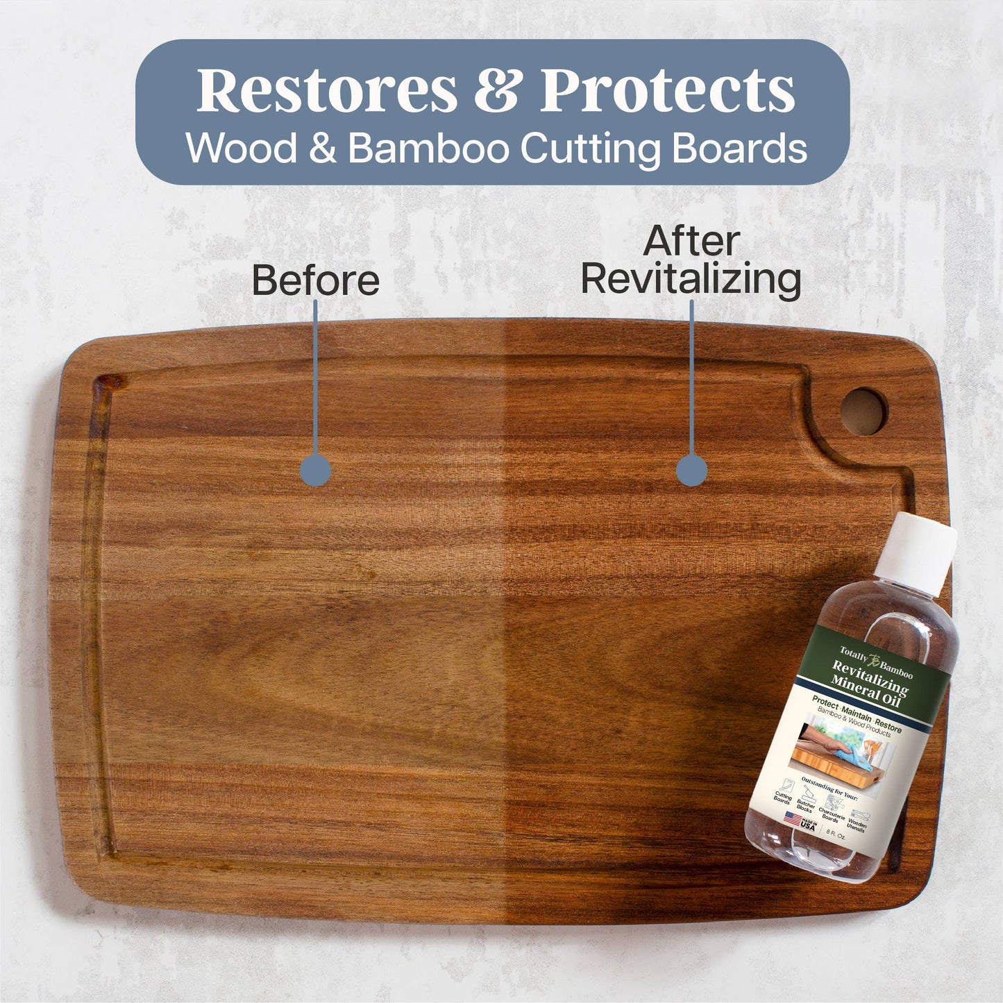 Revitalizing Mineral Oil for Cutting Boards, 8 Oz.