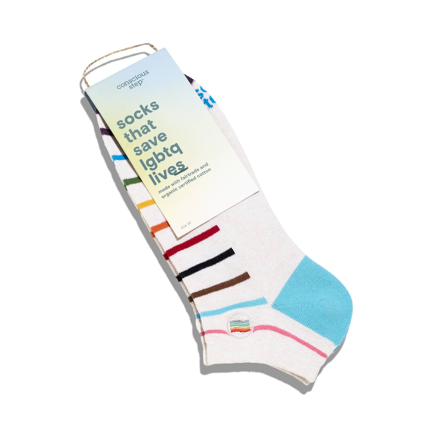 Conscious Step - Ankle Socks that Save LGBTQ Lives | Pride Flag - Pride Gifts