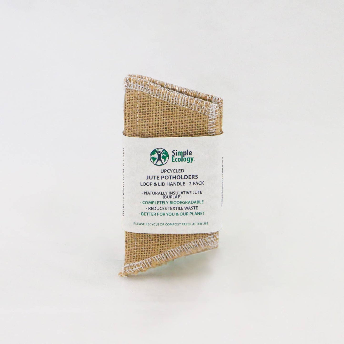 Simple Ecology - Upcycled Jute Potholders - Simple Ecology