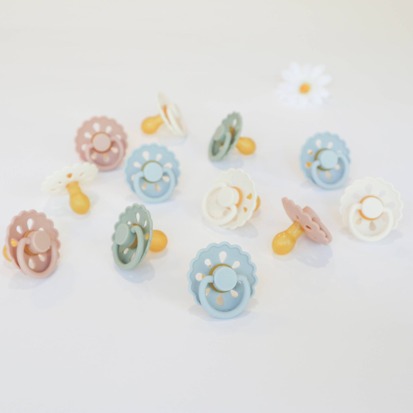 Natural Latex Pacifiers - Size 2 (6-18M) Blush & Cream