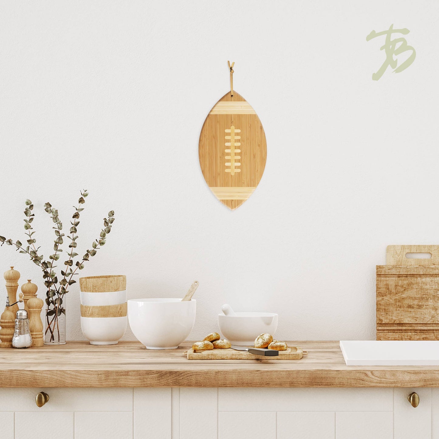 Football Shaped Cutting Board & Charcuterie Serving Tray