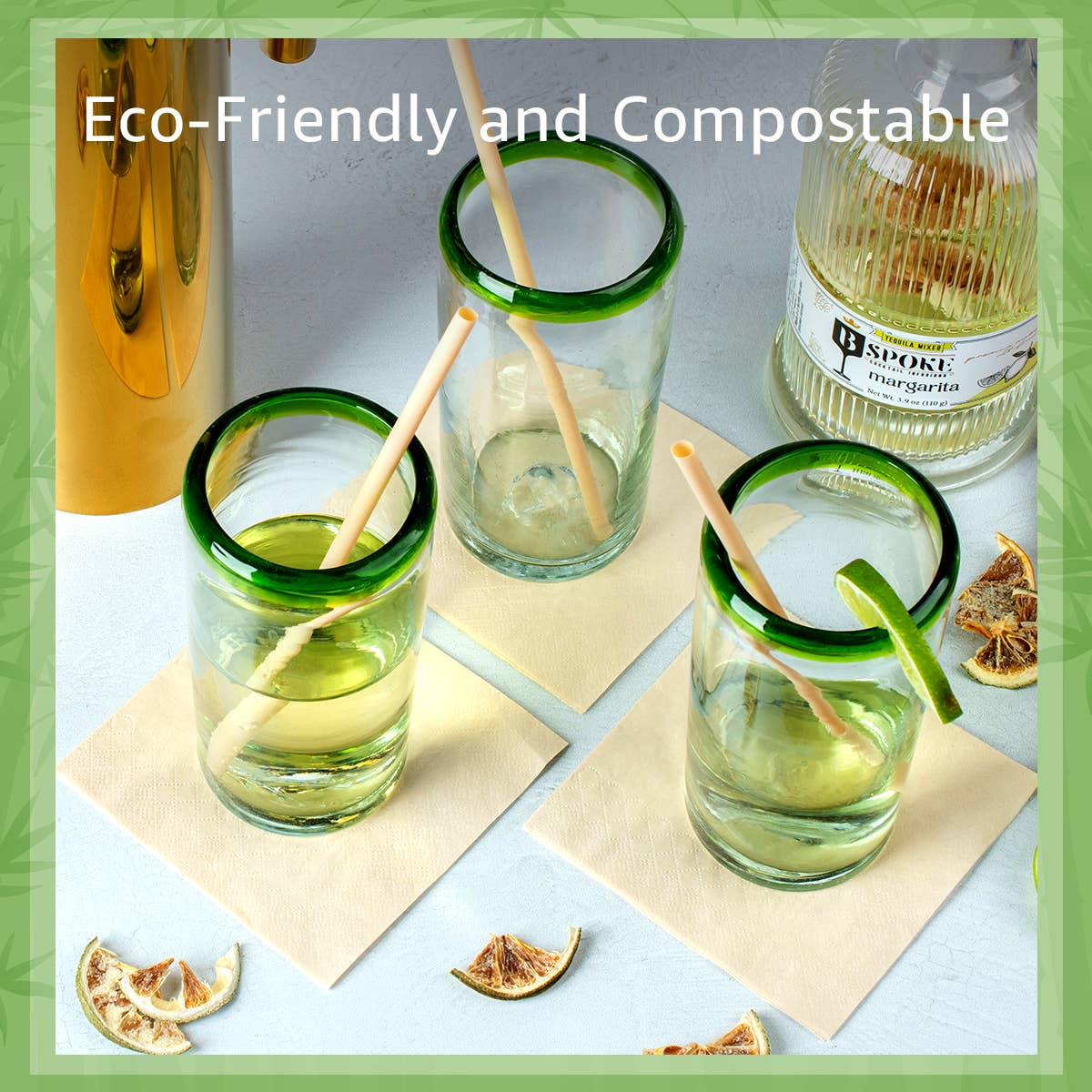 Ibambo Bamboo Cocktail Napkins - 50 Pack - 2 Ply