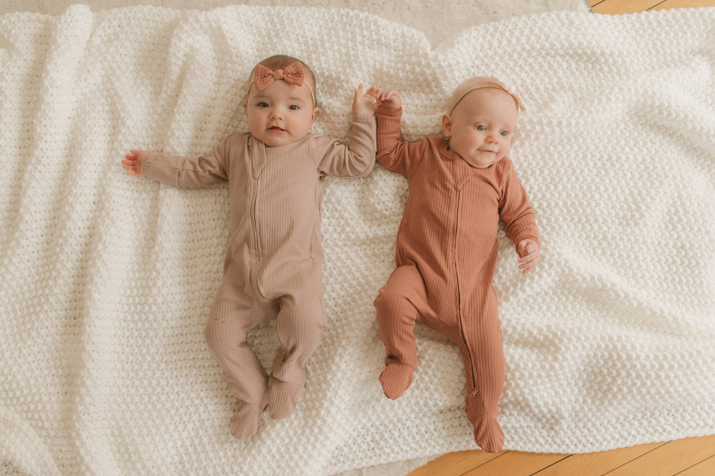 Boho + Babe - Organic Cotton Ribbed Baby Footies