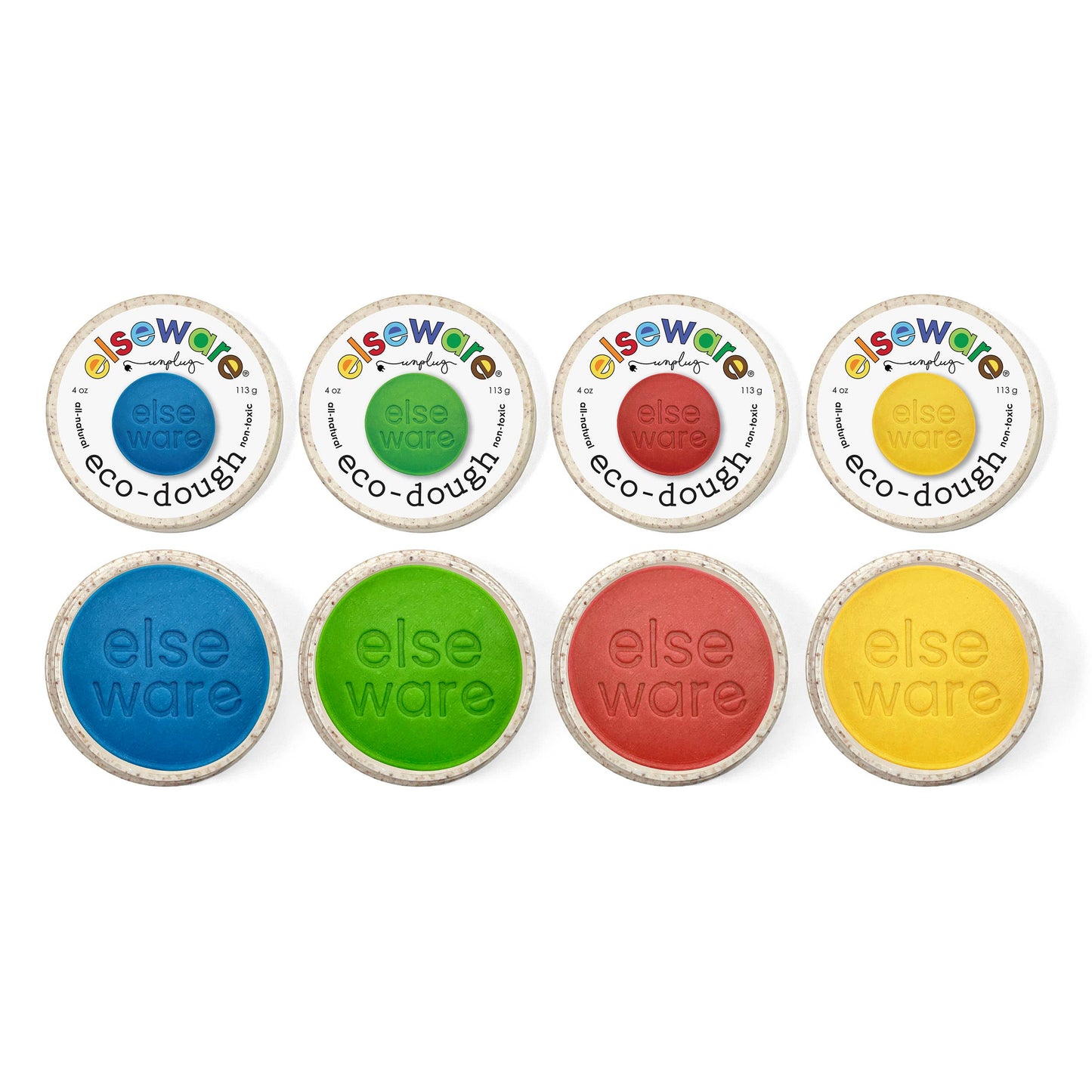 Eco-Dough (4-Pack)  Natural, Non-Toxic Multi-Colors