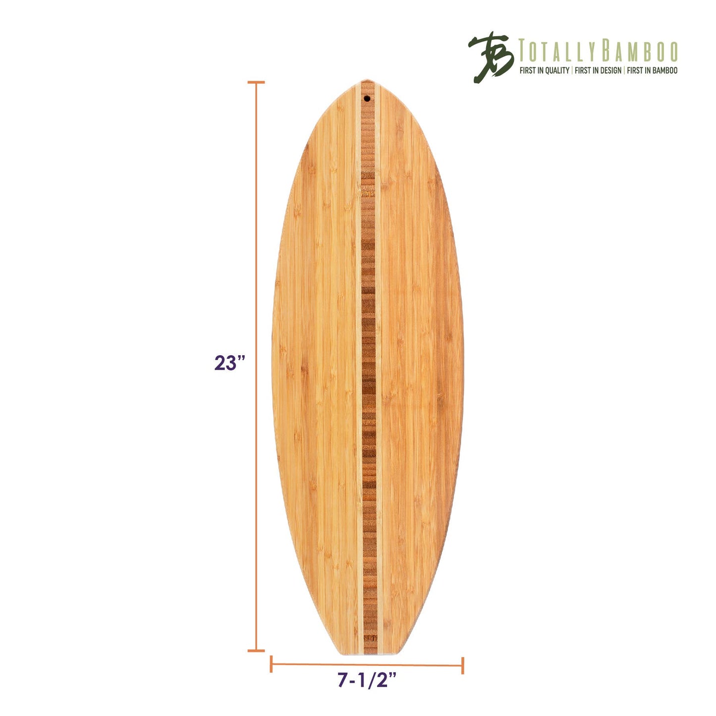 Totally Bamboo - Surfboard Shaped Cutting Board & Charcuterie Serving Board