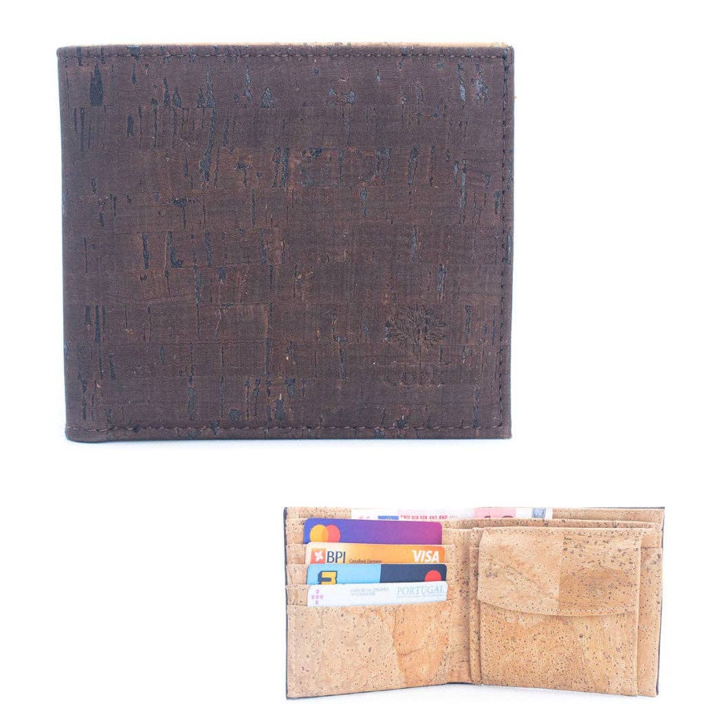 Meninas Bonitas Cork - Brown Cork Men's Wallet with Box Packaging BAG-2254
