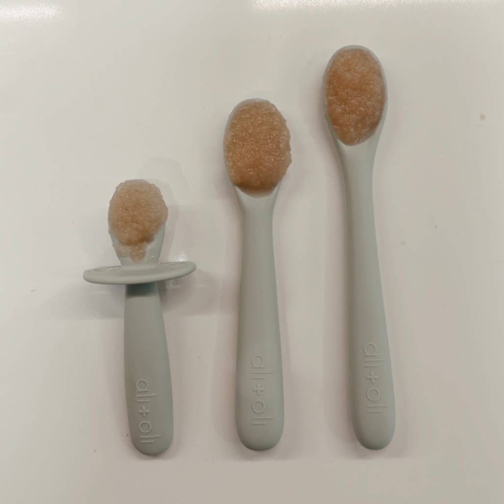 Ali+Oli - Ali+Oli (3-pc) Multi Stage Spoon Set for Baby (Blue) 6m+