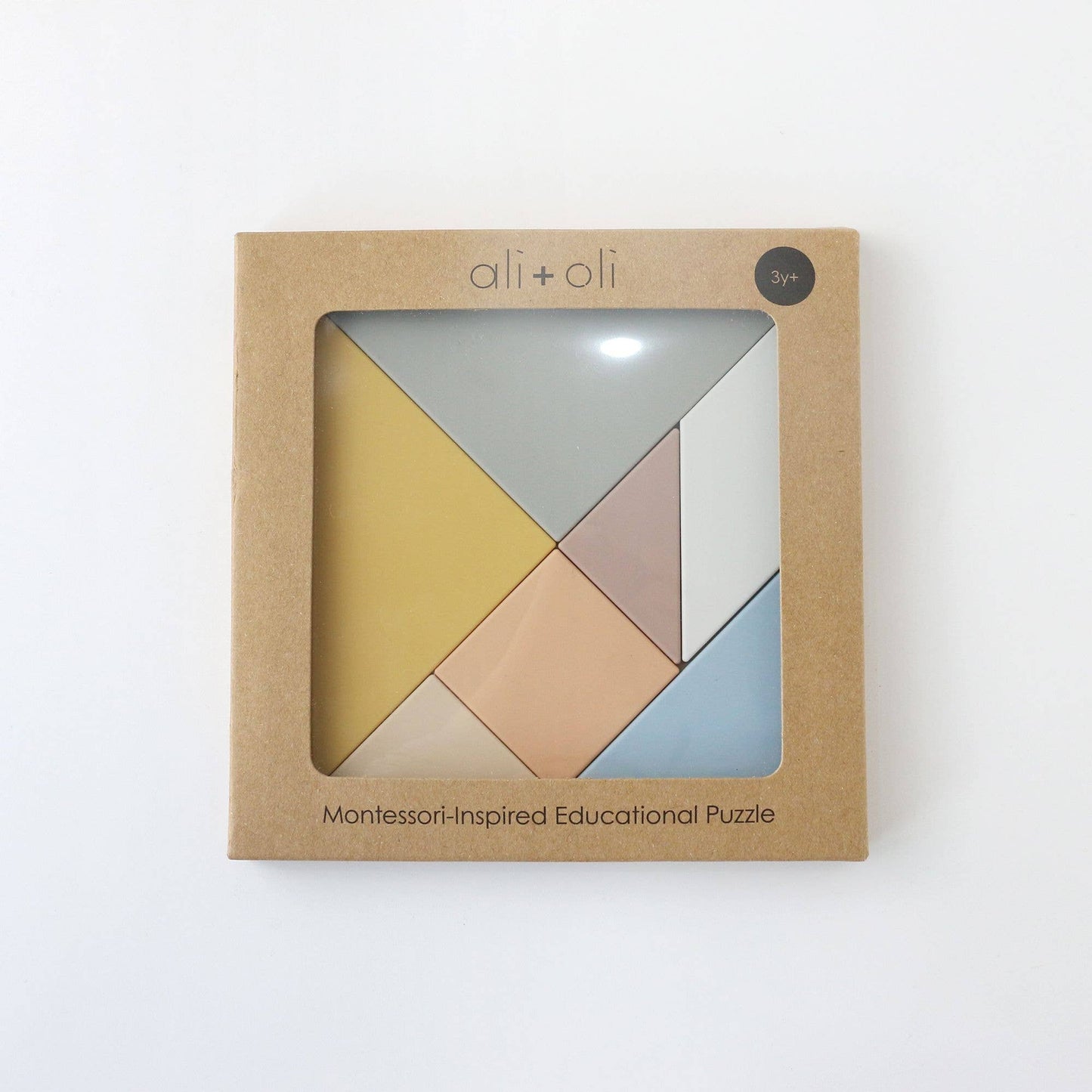 Ali+Oli - Silicone Tangram Puzzle Board – Montessori Shape & Logic Toy