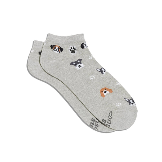 Conscious Step - Ankle Socks that Save Dogs | Gray Dogs
