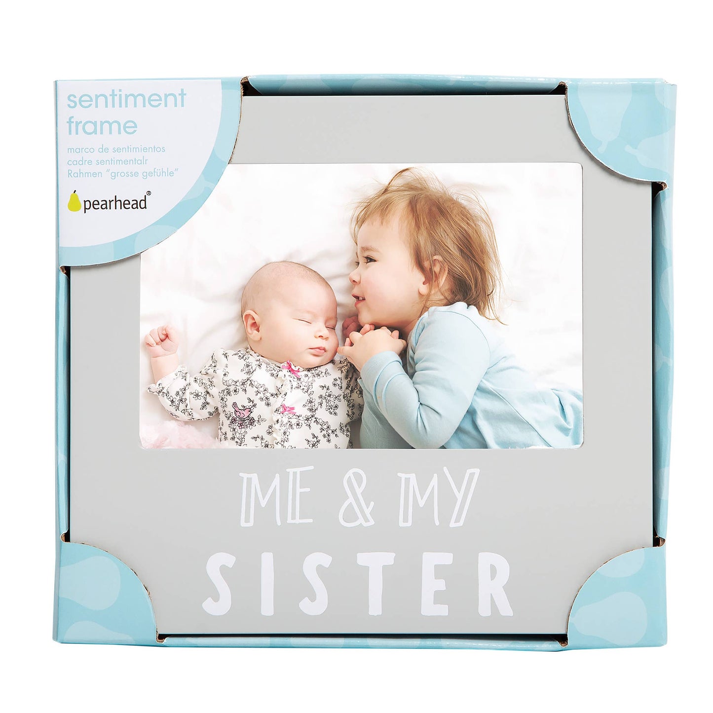 Pearhead - Me and My Sister Sentiment Picture Frame, Gray