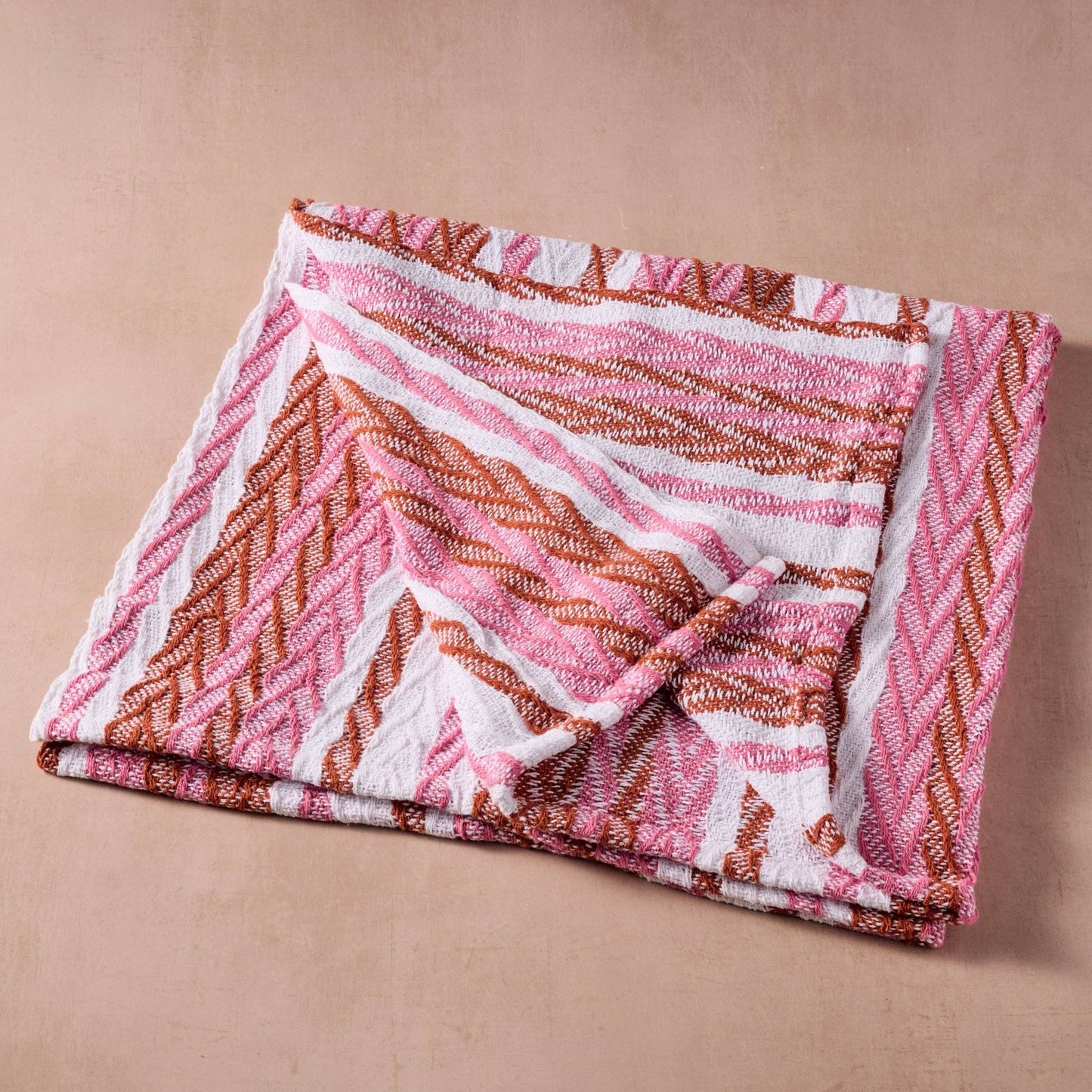 Ten Thousand Villages - Garmee Upcycled Cotton Beach Blanket - Pink