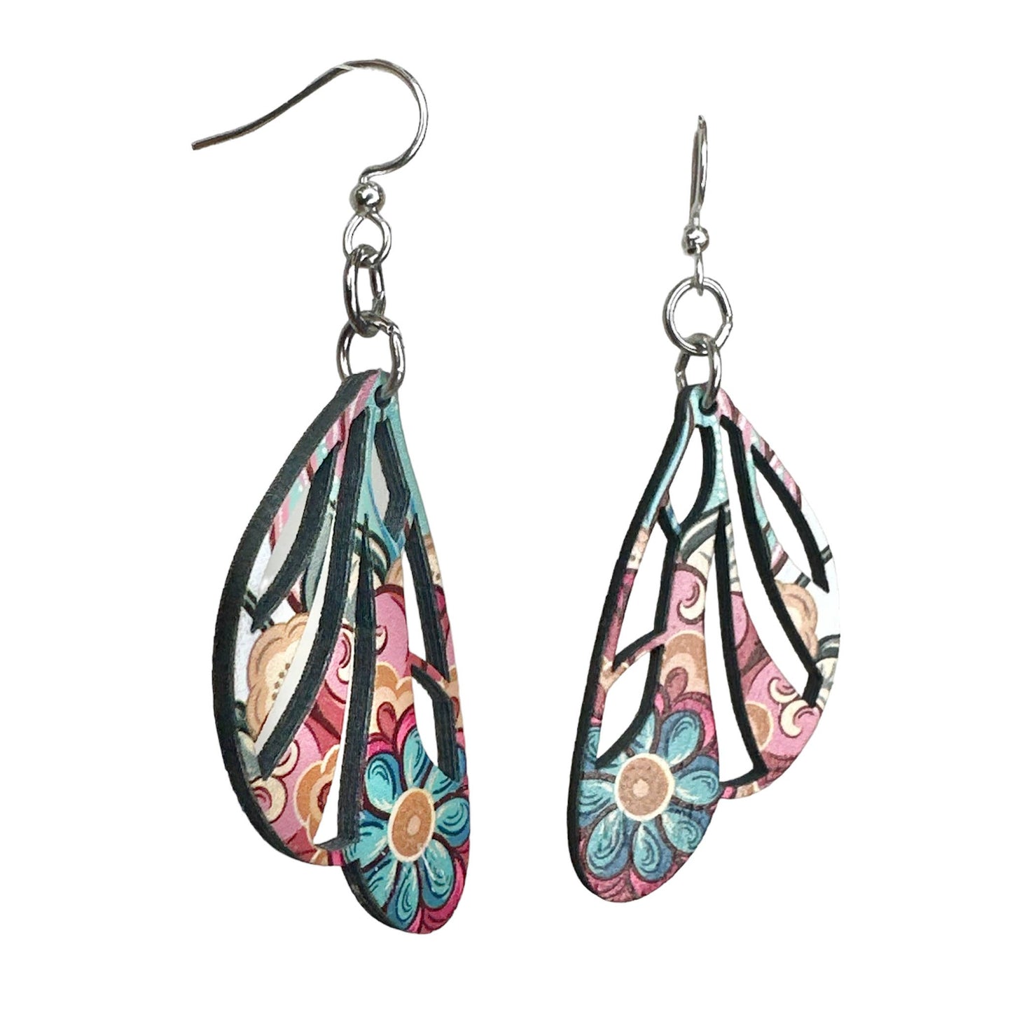 Green Tree Jewelry - Paisley Wing Earrings #1781