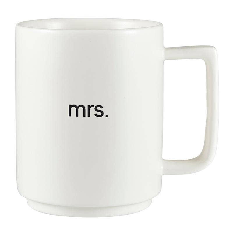 Santa Barbara Design Studio by Creative Brands - Matte Stackable Mug Set - Mr. & Mrs.