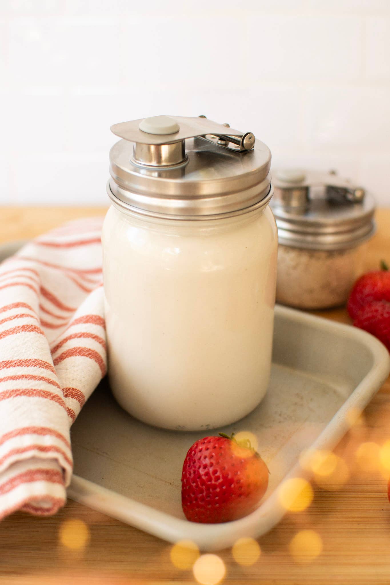 Pourable Jar Lid - Wide Mouth - Stainless Steel