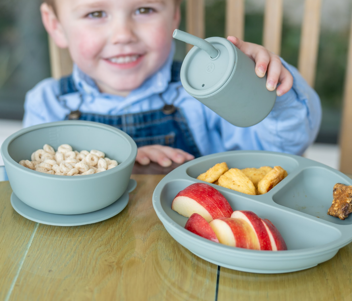 WeeSprout - Silicone Toddler Straw Cups – 4 oz, Set of 2