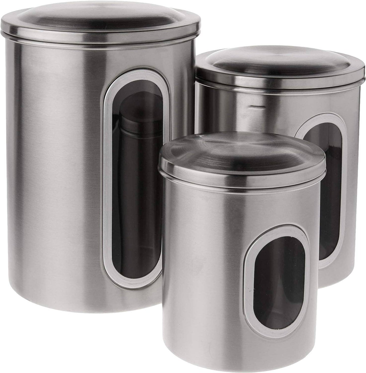 Fox Run Brands - Fox Run Stainless Steel Canister Set, 3-Piece Set