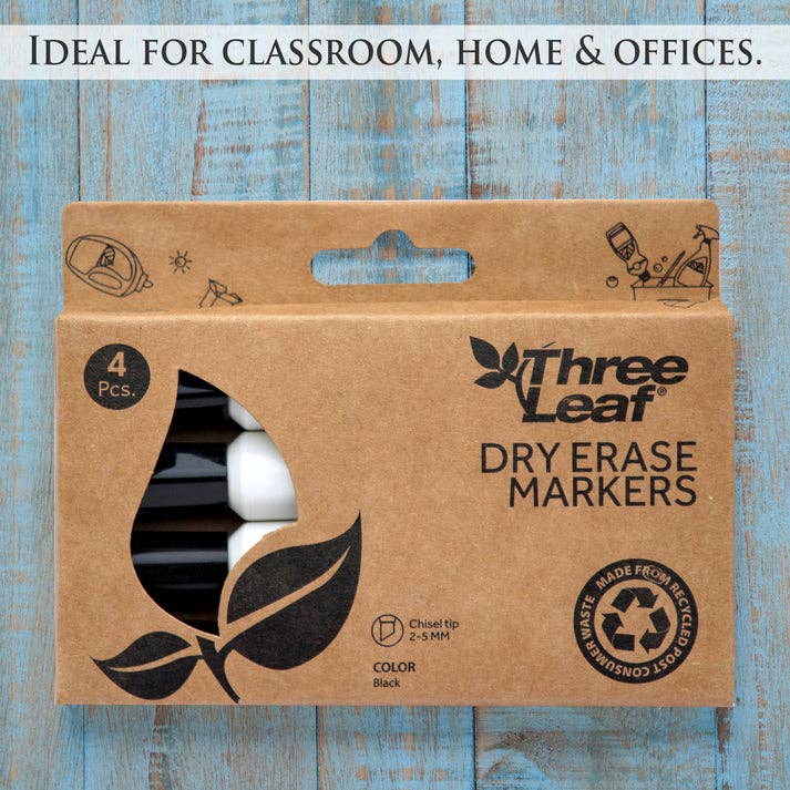 Three Leaf Dry Erase Marker 4 Ct.