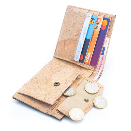 Meninas Bonitas Cork - Brown Cork Men's Wallet with Box Packaging BAG-2254