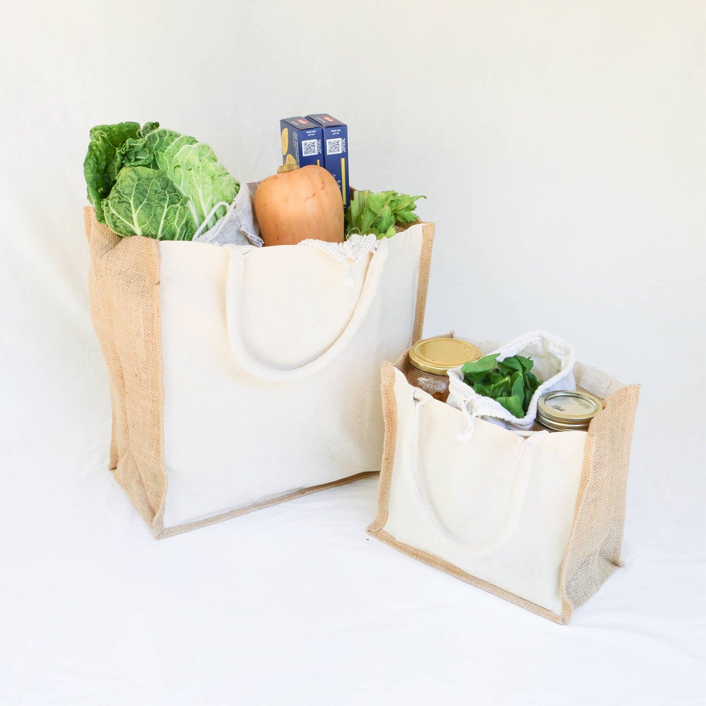 Organic Canvas & Jute Tote -Simple Ecology