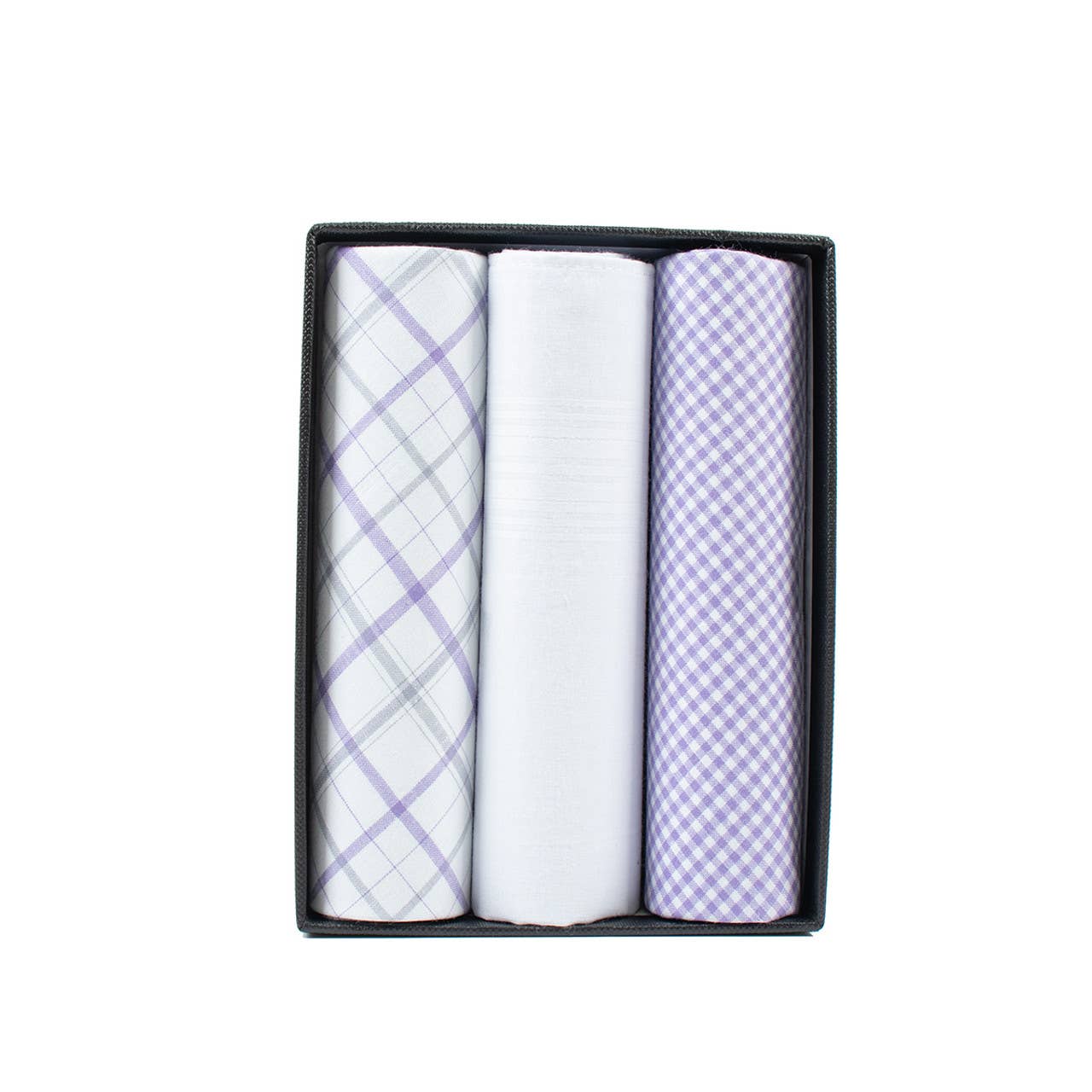 Men's Boxed Fancy Cotton Handkerchiefs 3pcs Set