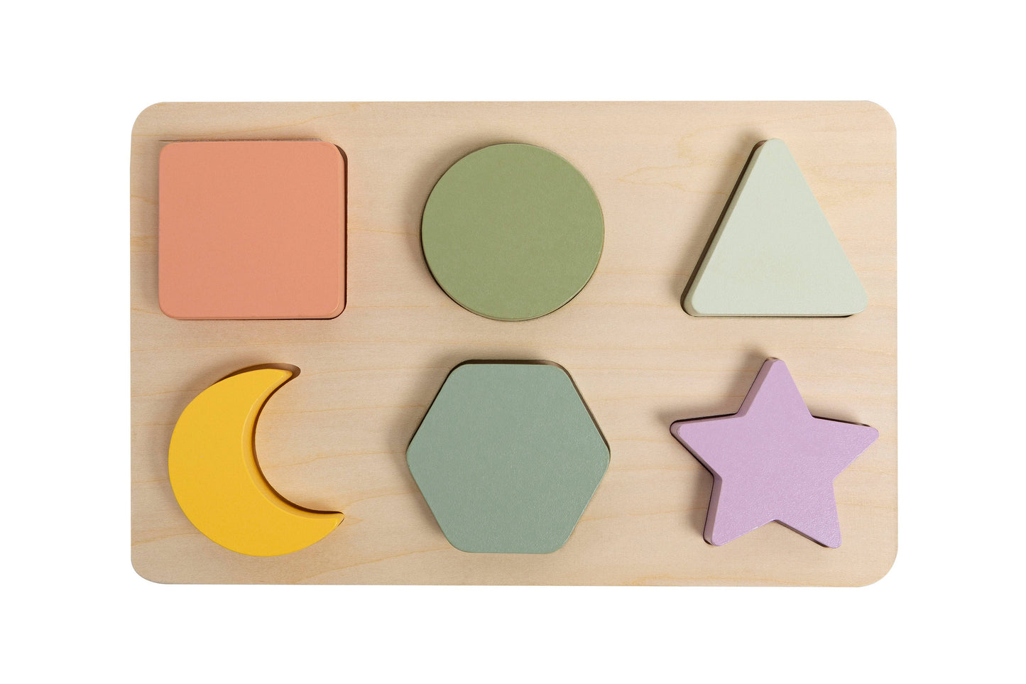 Pearhead - Wooden Shapes Puzzle, Developmental Learning Toy