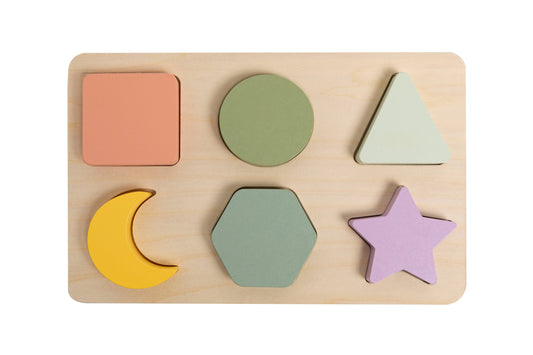 Pearhead - Wooden Shapes Puzzle, Developmental Learning Toy