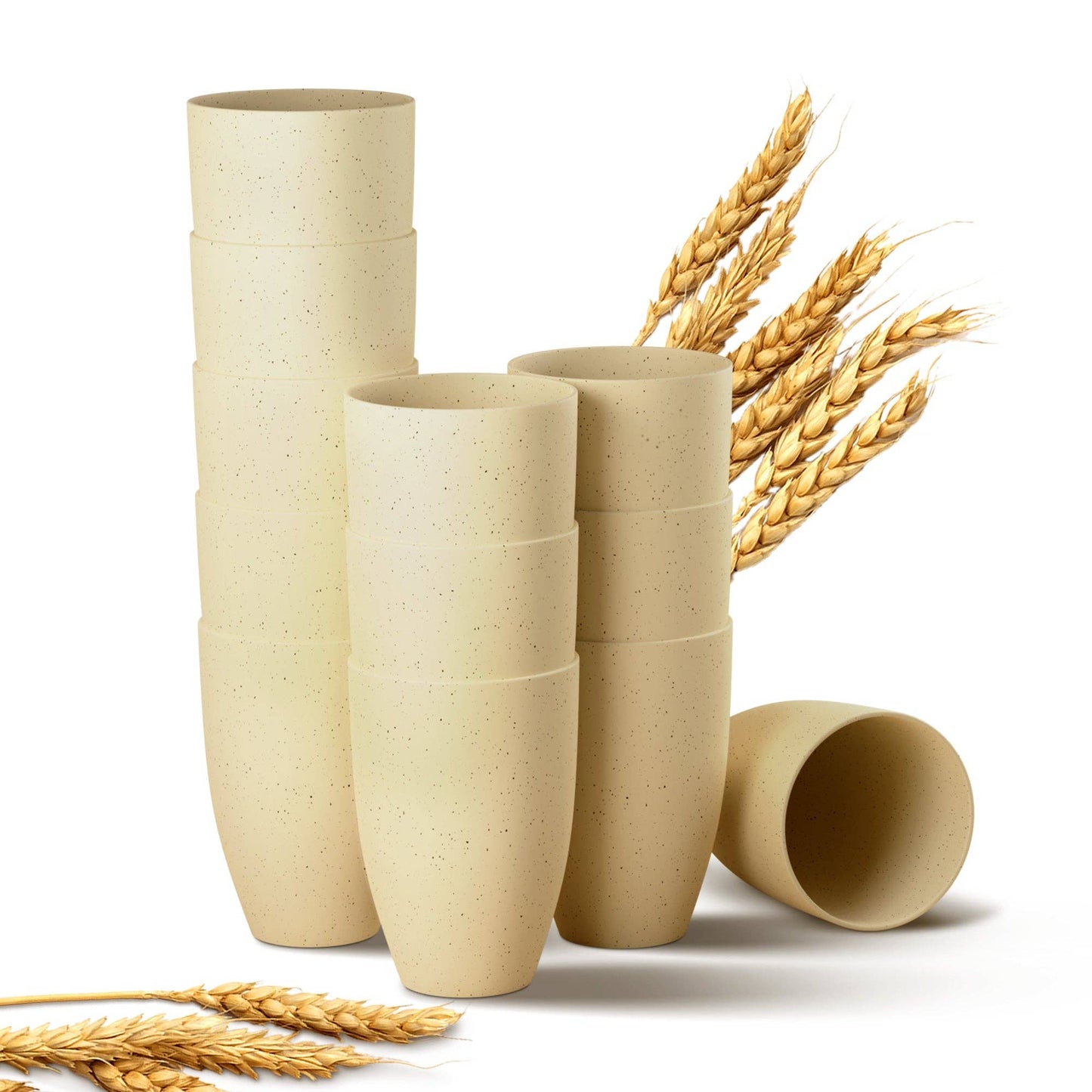 Greendish - Eco-Friendly Wheat Straw Drinking Cups Sets Lightweight
