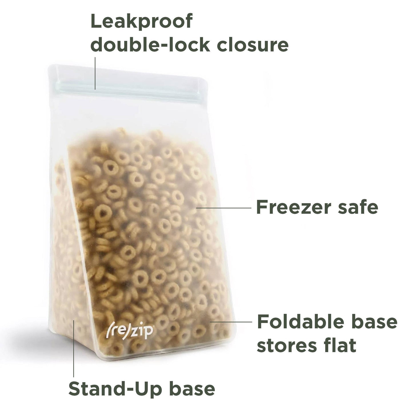 Reusable Stand-Up Snack and Chip Pantry Bags- 2 Piece Sets
