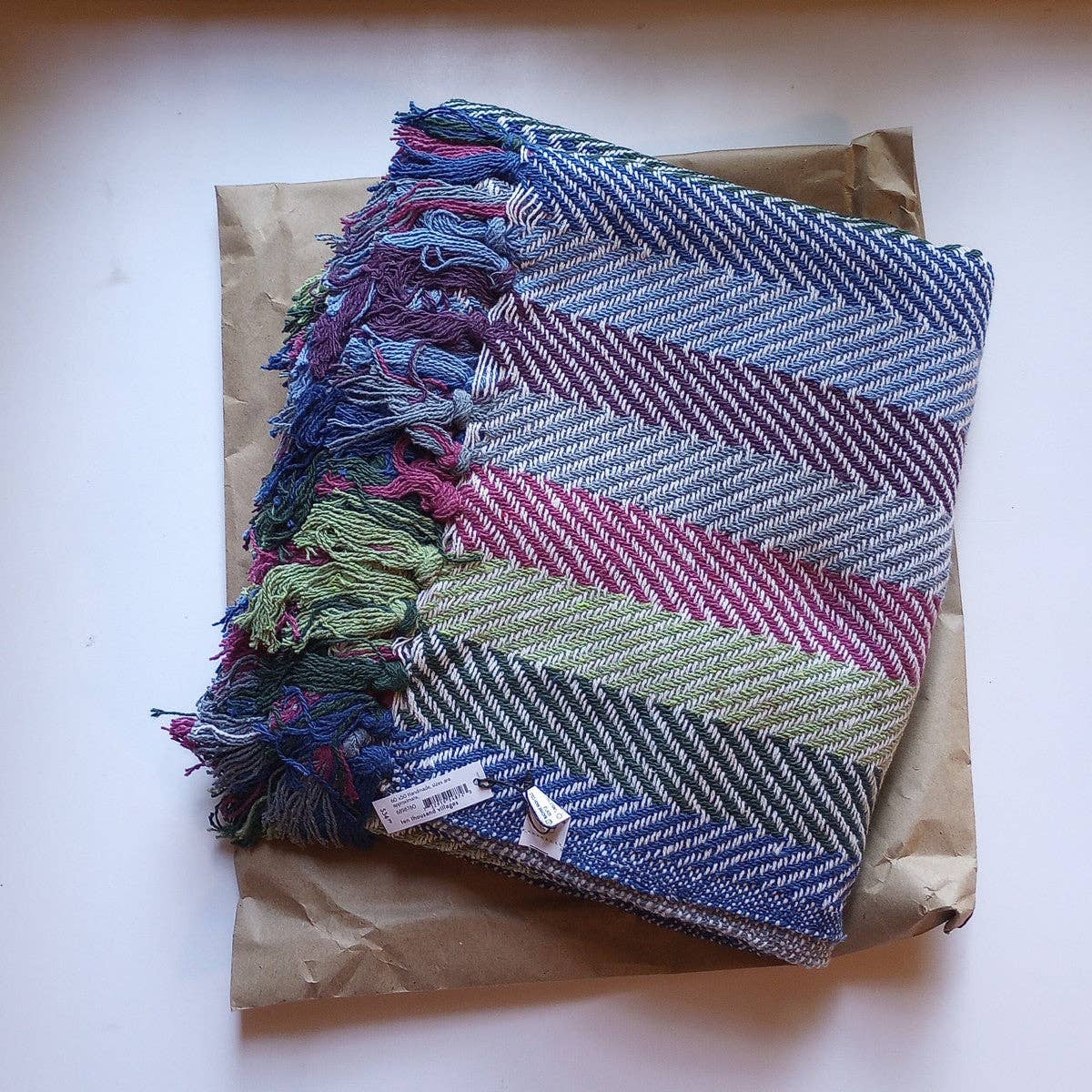 Ten Thousand Villages - Striped Recycled Cotton Throw Blanket